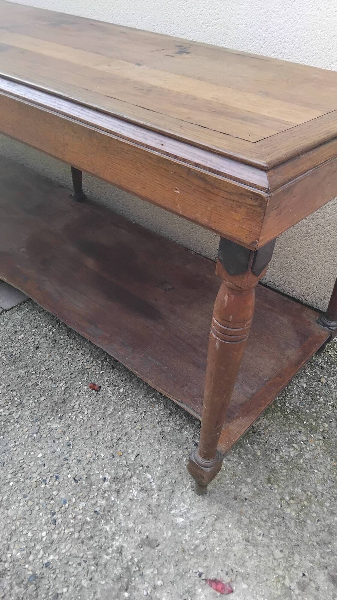 Grande table Drapier ancienne XIX eme meuble métier atelier tissu commerce