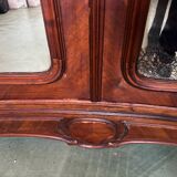 Carved walnut wardrobe – late 19th century Louis XV style