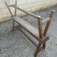 Pair of vintage oak benches 60s