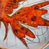 Plate signed Monique Brunner, Pansier, Pottery of the Aquarius, Vallauris