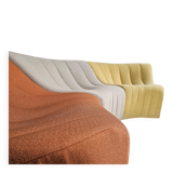 Kwok Hoi Chan "Chromatic" modular sofa in orange, yellow and cream.