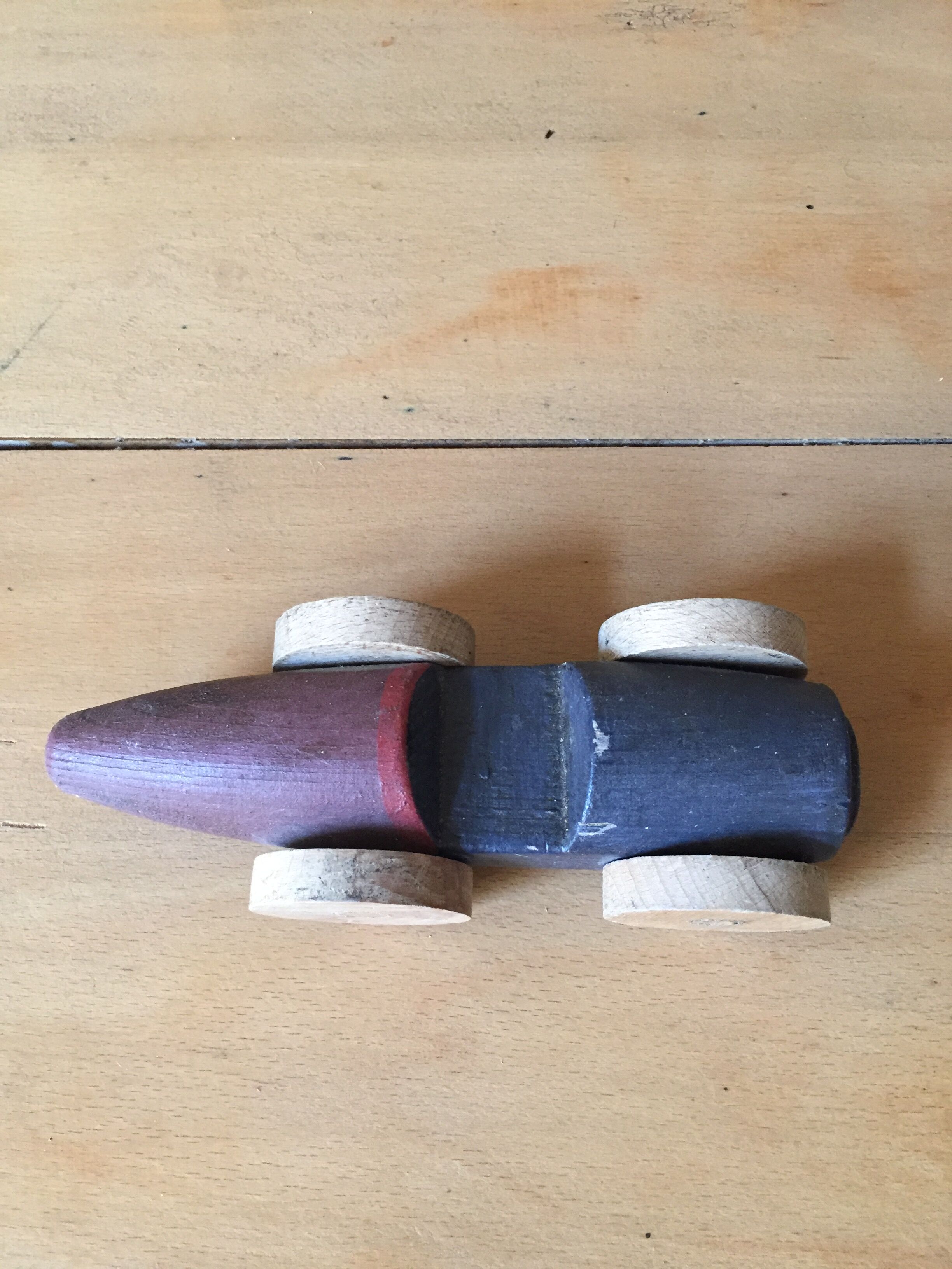 Three old wooden cars