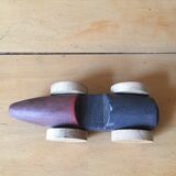 Three old wooden cars