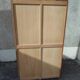 Double wooden cabinet with curtains – vintage industrial furniture