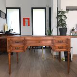Bureau plat en placage d’acajou