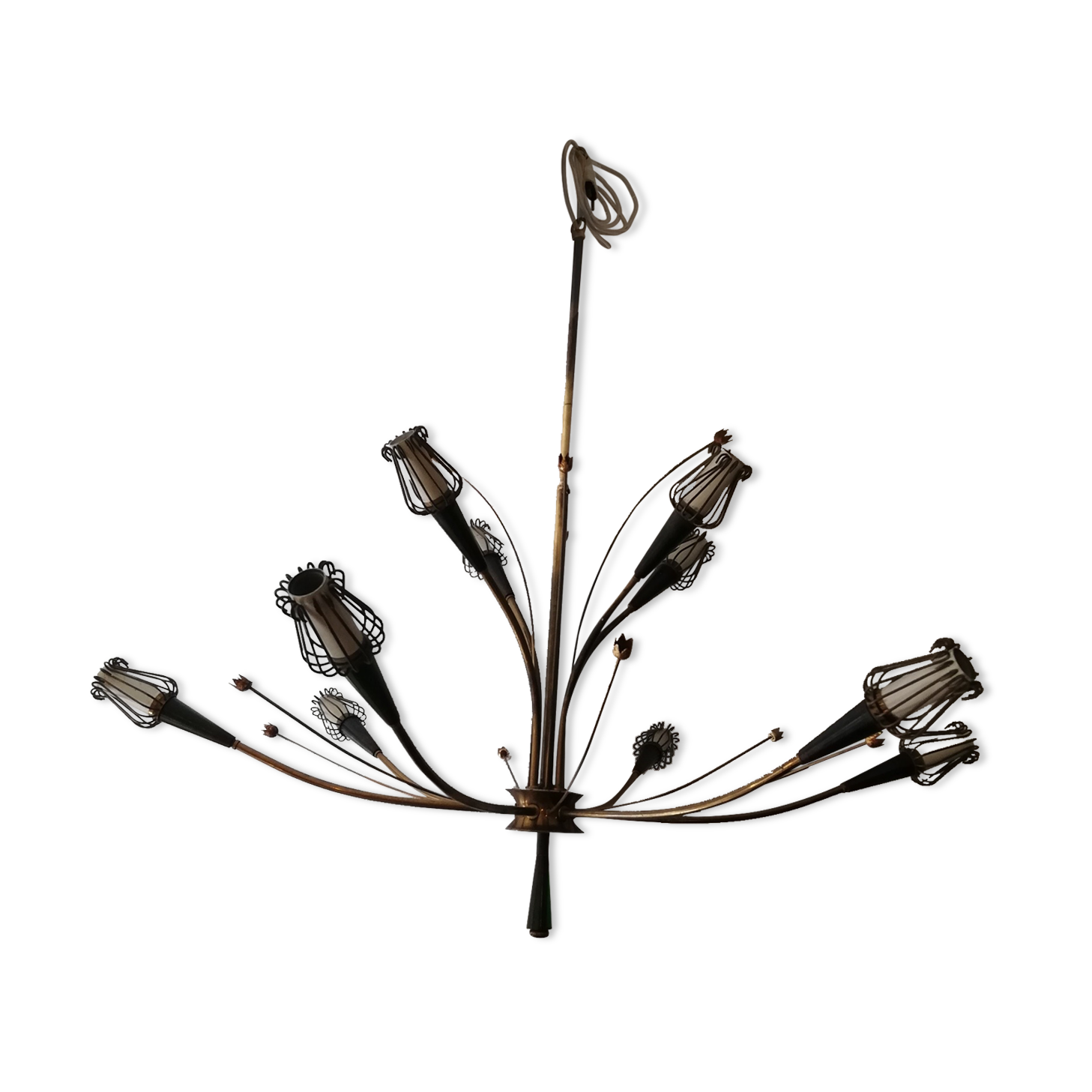 Chandelier 10 fires Lunel Collection Lily of the valley around 1950