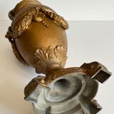 Vase cassolette regulated patina bronze vintage