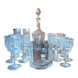 Glassware set, ice bucket, carafe, Baccarat crystal Capri model 20 pieces