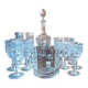 Glassware set, ice bucket, carafe, Baccarat crystal Capri model 20 pieces
