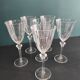 Set of 6 French wine glasses, Cristal D'Arques, mod. Diamantis