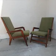 2 oak armchairs