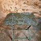 Vintage French bistro table in riveted iron – folding (1920s)