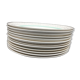 12 hollow porcelain plates - Stars and mint green
