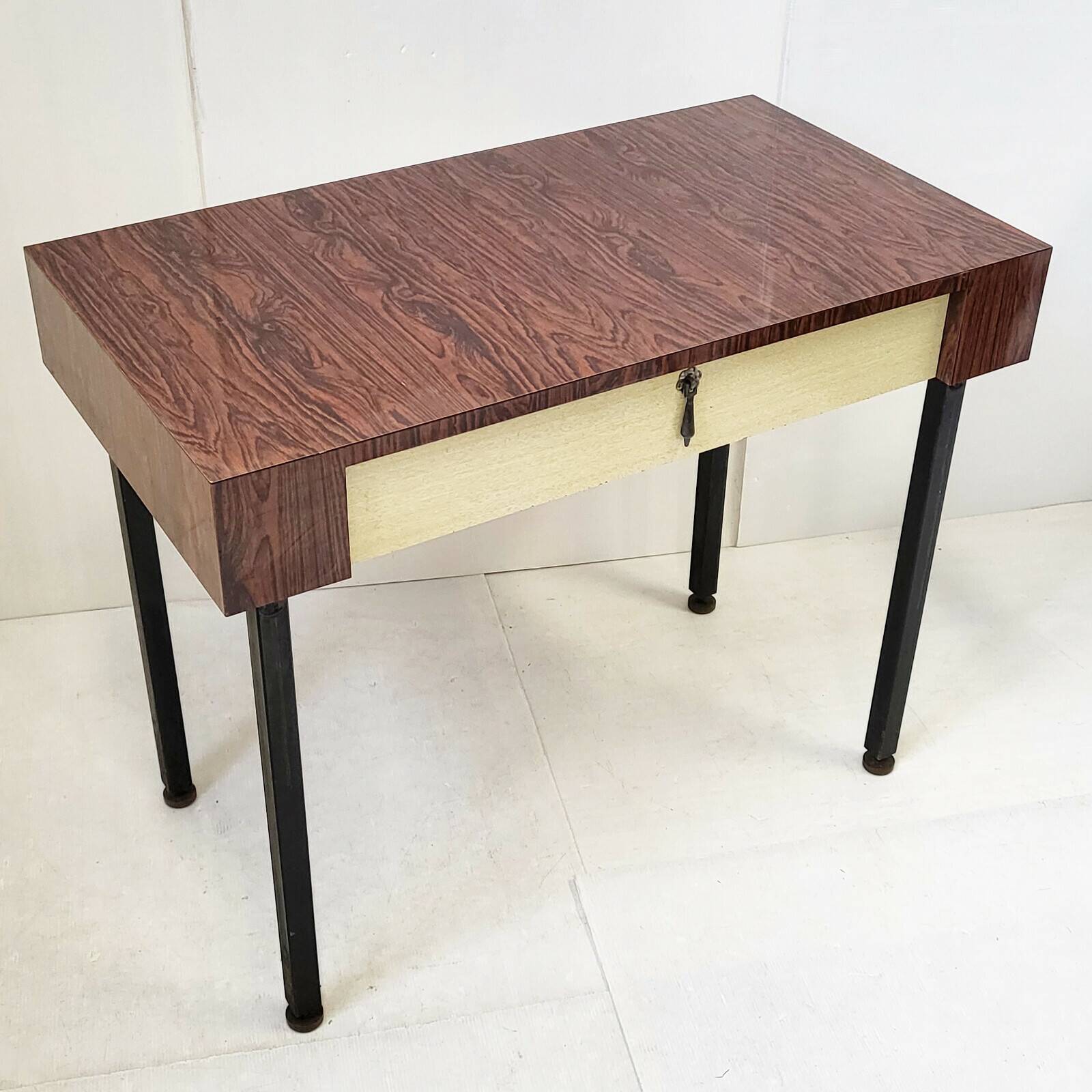 Adorable vintage 1960s desk in formica & metal 60s 1960s 60s years
