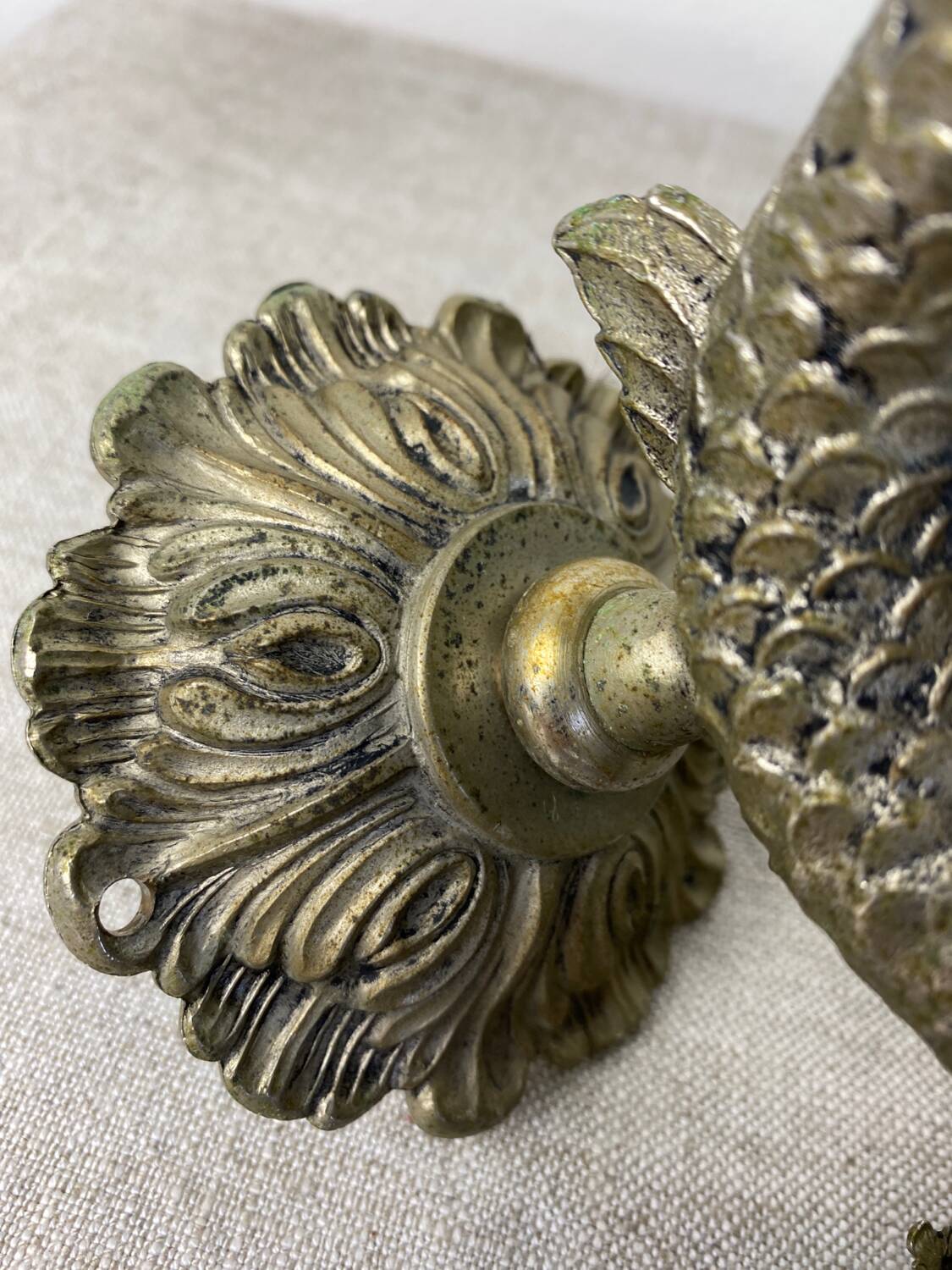 Applique poisson de style art déco en métal argenté