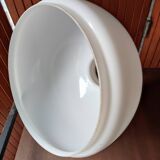 Globe lampshade opaline chandelier and lamp