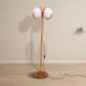 Atomic age floor lamp, vintage hotel lighting, Czechoslovakia 1970s