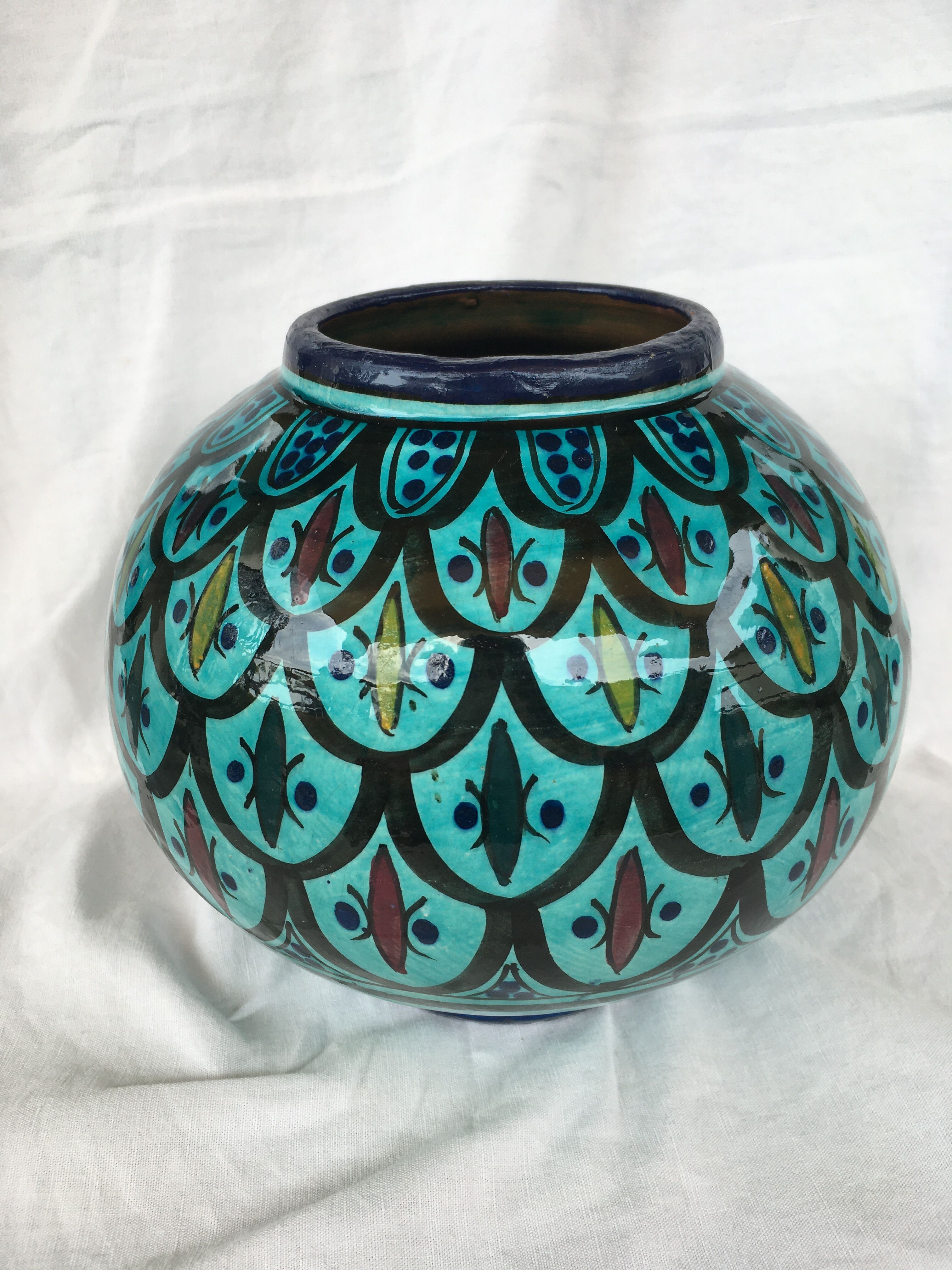 Moroccan ceramic vase