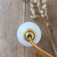 Pair of vintage opaline walking lamps
