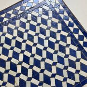 Table d'appoint en mosaïque et fonte