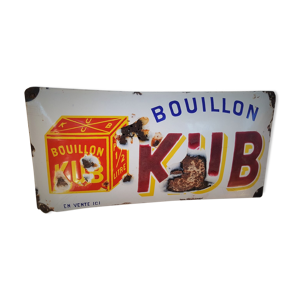Plaque émaillée bombée kub des