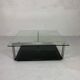 Glass coffee table 110 x 110 cm in the style of Rolf Benz and Metaform