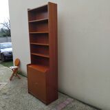 Vintage Scandinavian-style teak bookcase