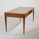 Walnut desk with brass details, 1950s