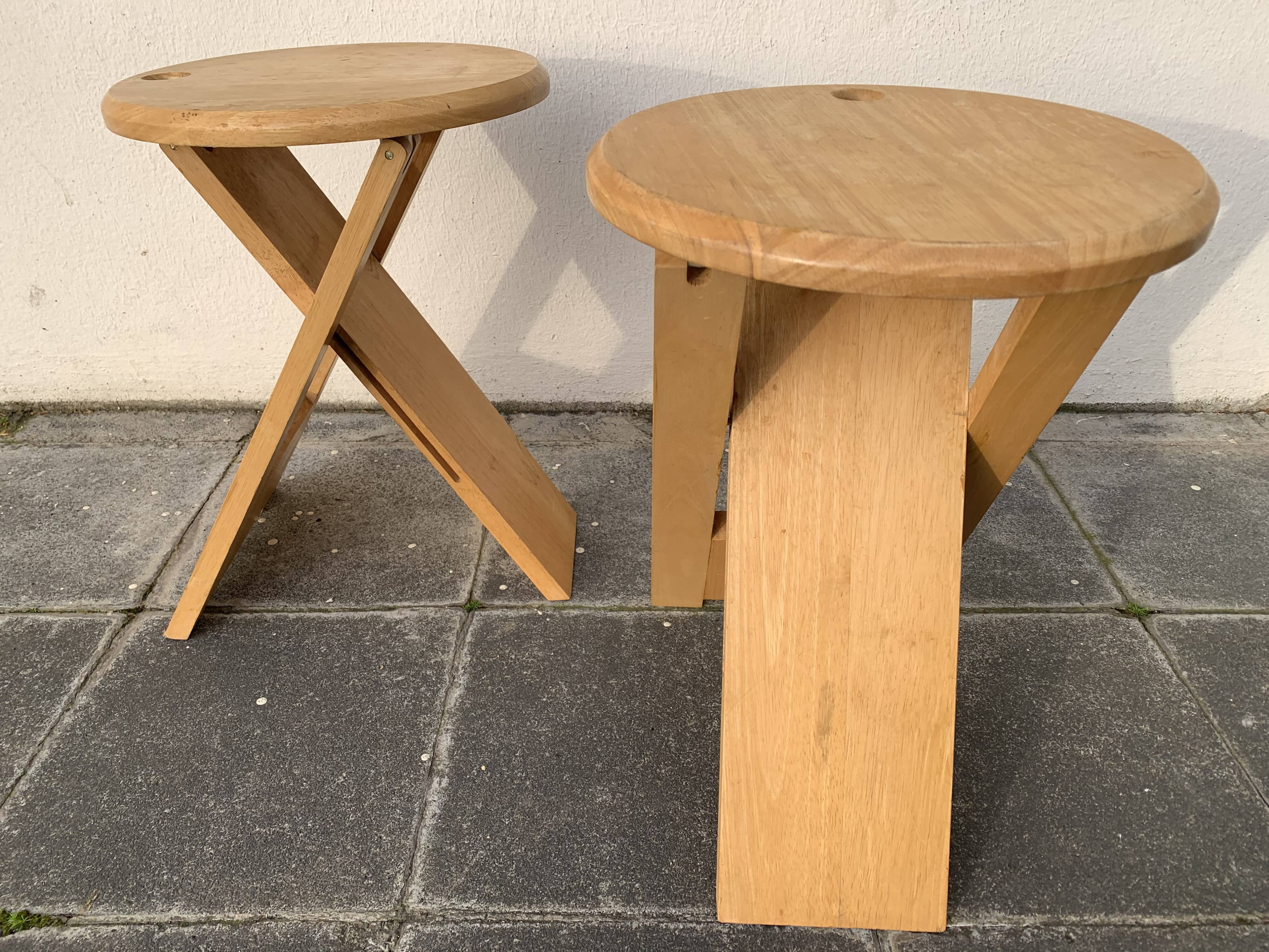 4 adrian Reed and Roger Tallon 1970 wooden folding stools