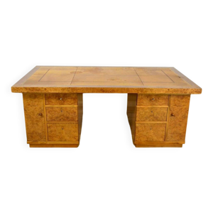 Bureau Art-Déco Double - ronce noyer