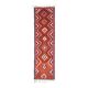1970s Vintage Turkish Hand-Knotted Wool Cotton Pink Runner Rug 91x340