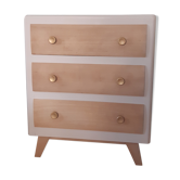Vintage wood and rose dresser