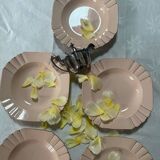 Set of 6 antique Art Deco soup plates Boch La Louvière