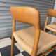 Set of 4 Møller 75 chairs in oak