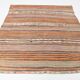 Pinstriped Pattern Vintage Kilim Rug, 201x227Cm