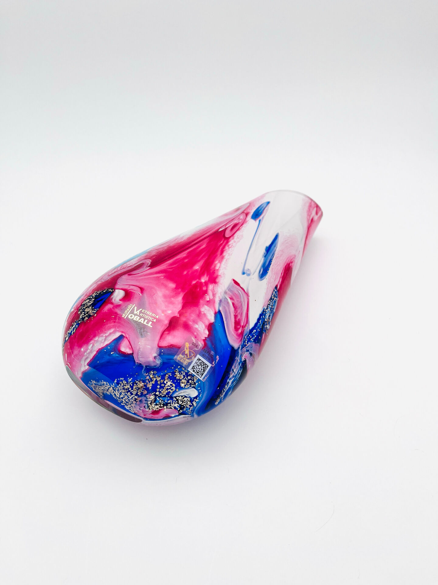 Oball Murano Vase - Sommerso - 24k Gold - Labeled - H30cm/3.4kg
