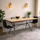 1960s vintage table made of wood and metal with a glass top, Italy.