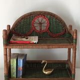 Vintage wicker wall shelf