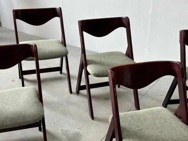 Chaises de salle à manger italiennes du milieu du siècle, années 1960