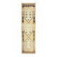 Tapis de couloir tissé à la main turc vintage or-beige 115x419