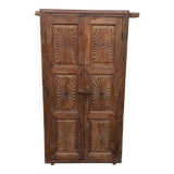 Old built-in wooden wardrobe