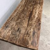 Sturdy old industrial coffee table in oak