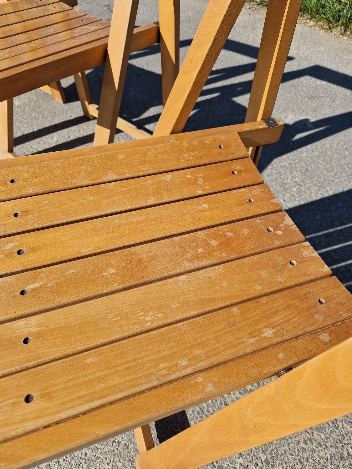 Set of 4 Vintage Folding Chairs