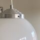 Suspension large globe in white opaline glass 25 cm