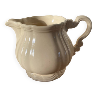 Sarreguemines earthenware milk jug Ivory