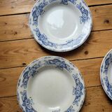 9 Ceylan soup plates from Creil and Montereau Labrador