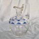 3 Antique Pieces Cut Crystal, Enameled - Early 20th Century