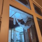 3 glass partition doors with screen printing