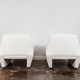 Geometric armchairs by LFM, Poland, 1970s