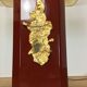 Paire de lampes "pépites" par Philippe Cheverny rouge et or